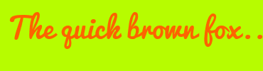 Image with Font Color FD6300 and Background Color B7FC00